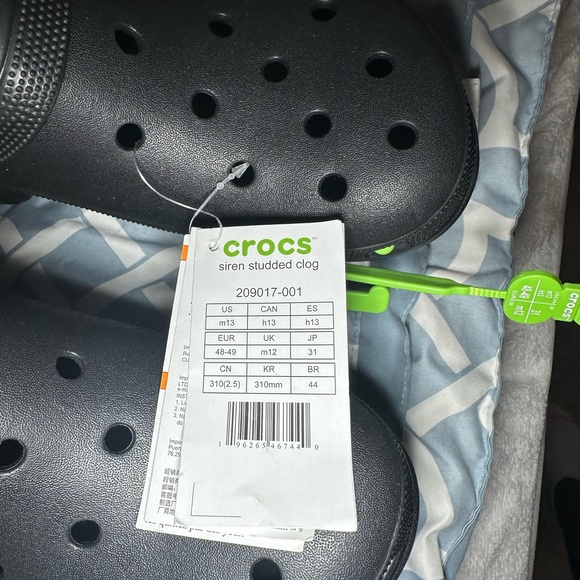 Crocs Unisex Adult Siren Studded Clog – Black – Size M13/W15 – NWT - Picture 12 of 12